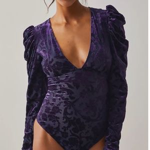Free People Magic Hour Bodysuit in Deep Sea Combo